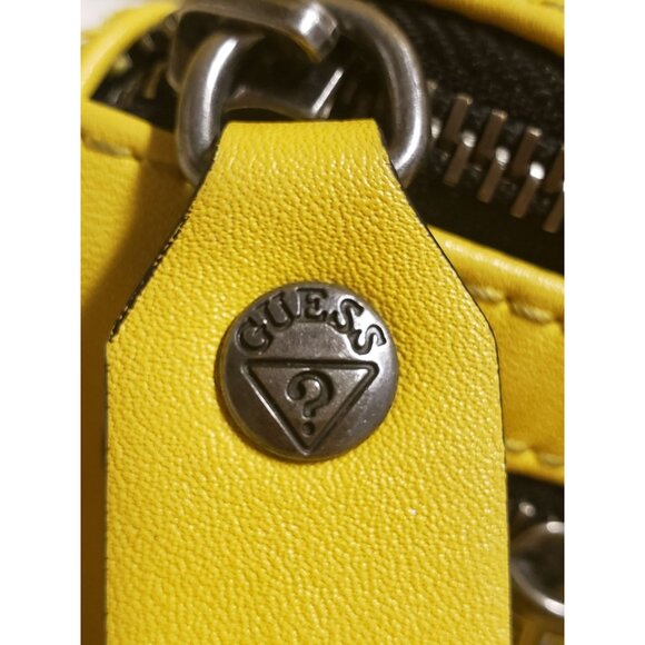 Rare - Yellow Guess Los Angeles Logo Belt Bag Crossbody Adjustable Strap - Picture 6 of 16